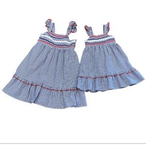 Bundle Bonnie Jean Becca Americana Sister’s Seersucker Sundresses, Size 6 and 14